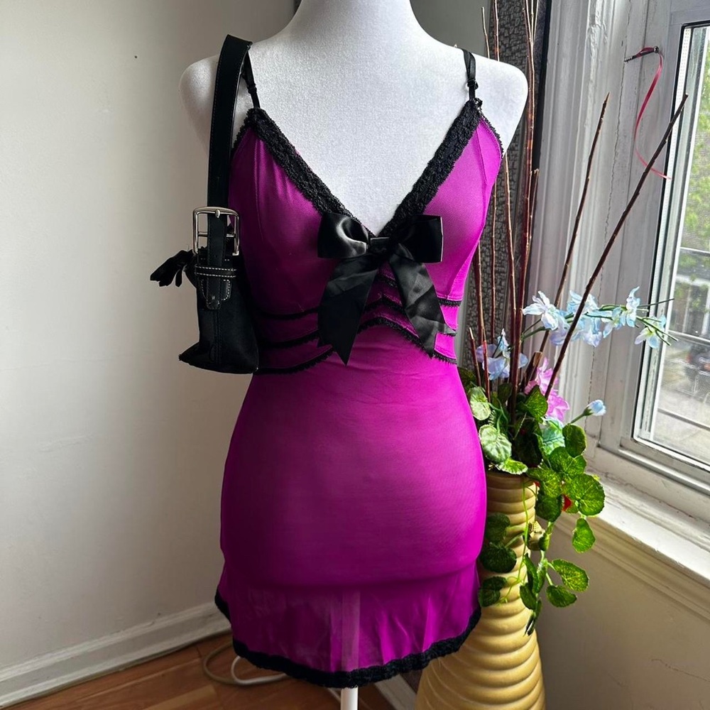 Y2k milkmaid vampy slip dress